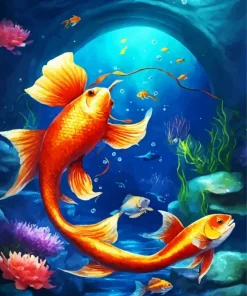 Two Koi Fish Diamond Painting