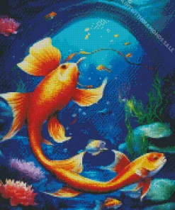 Two Koi Fish Diamond Painting