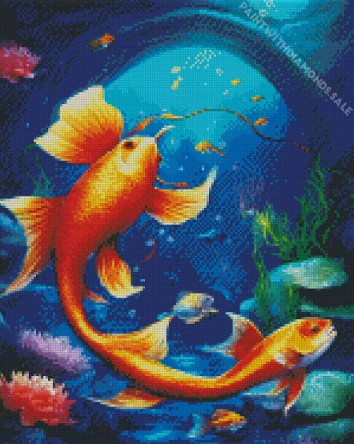 Two Koi Fish Diamond Painting