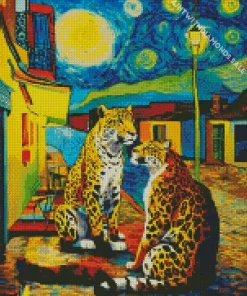 Van Gogh Jaguars Diamond Painting