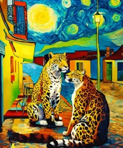 Van Gogh Jaguars Diamond Painting