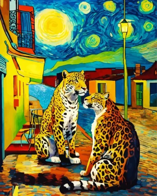 Van Gogh Jaguars Diamond Painting