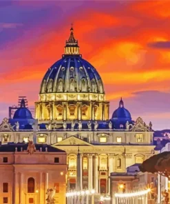 Vatican At Night Diamond Painting