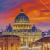 Vatican At Night Diamond Painting