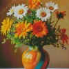 Vibrant Gazania Flowers In A Vase Diamond Painting