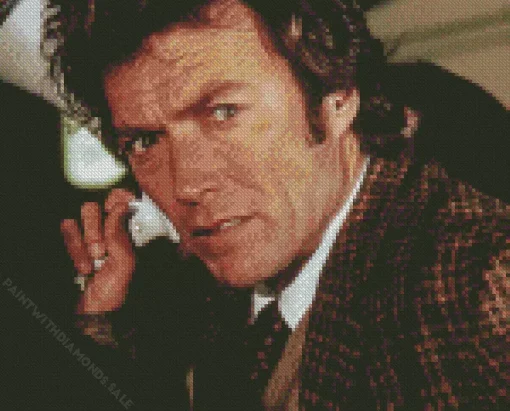 Vintage Clint Eastwood Dirty Harry Diamond Painting