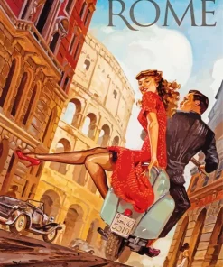 Vintage Rome Poster Diamond Painting