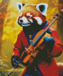 Violonist Red Panda Diamond Painting