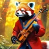 Violonist Red Panda Diamond Painting