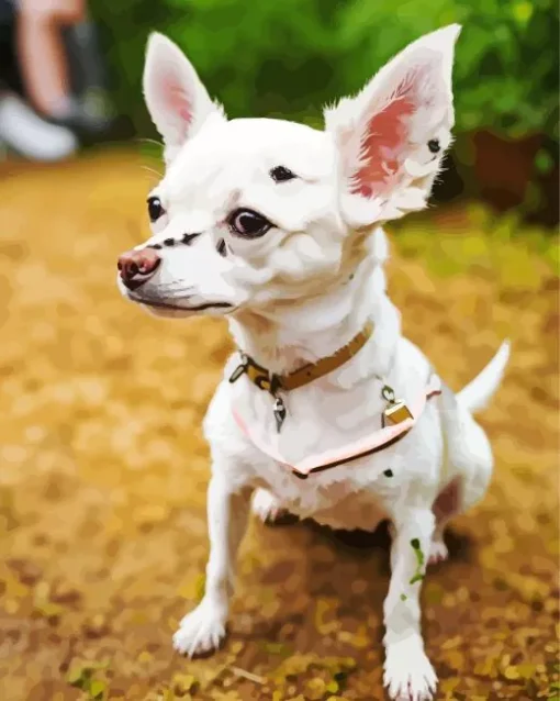 White Chihuahua Diamond Painting