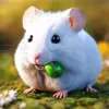 White Hamster Diamond Painting