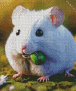 White Hamster Diamond Painting