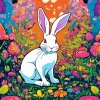 White Hare Diamond Painting