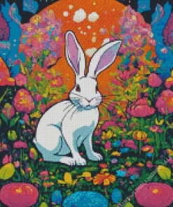 White Hare Diamond Painting