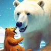 White And Brown Polar Bears Diamond Painting