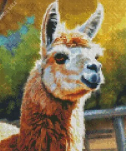 White Face Alpaca Diamond Painting