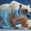 Wild Polar Bear Diamond Painting