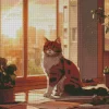 Window Calico Cat Diamond Painting