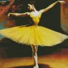 Yellow Ballet Girl Diamond Painting