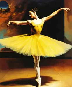 Yellow Ballet Girl Diamond Painting