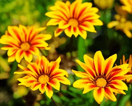 Yellow Gazania Flowers Diamond Painting