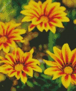 Yellow Gazania Flowers Diamond Painting