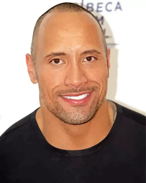 Young Dwayne Johnson Diamond Painting