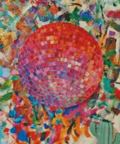 Abstract Disco Ball Diamond Painting