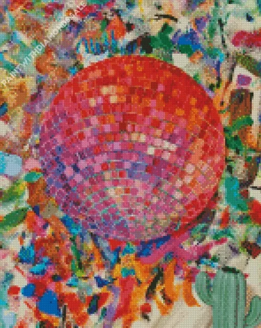 Abstract Disco Ball Diamond Painting