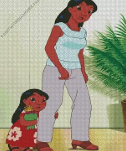 Adult Lilo With Her Daughter Ani Diamond Painting