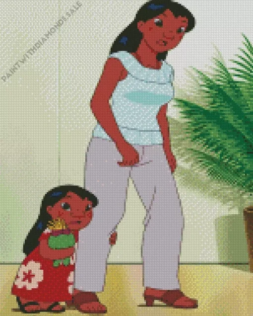 Adult Lilo With Her Daughter Ani Diamond Painting