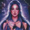 Aesthetic Aquarius Lady Diamond Painting