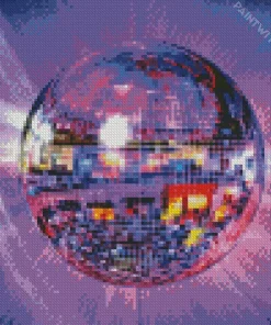 Purple Disco Ball Diamond Painting