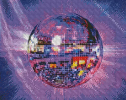 Purple Disco Ball Diamond Painting