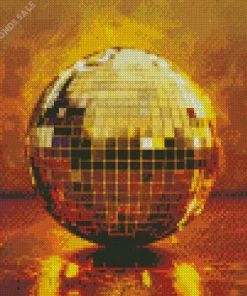 Golden Disco Ball Diamond Painting