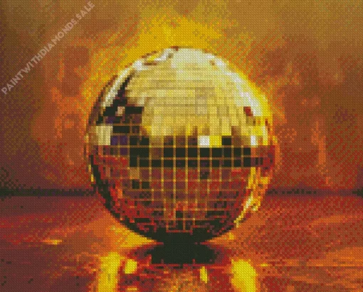 Golden Disco Ball Diamond Painting