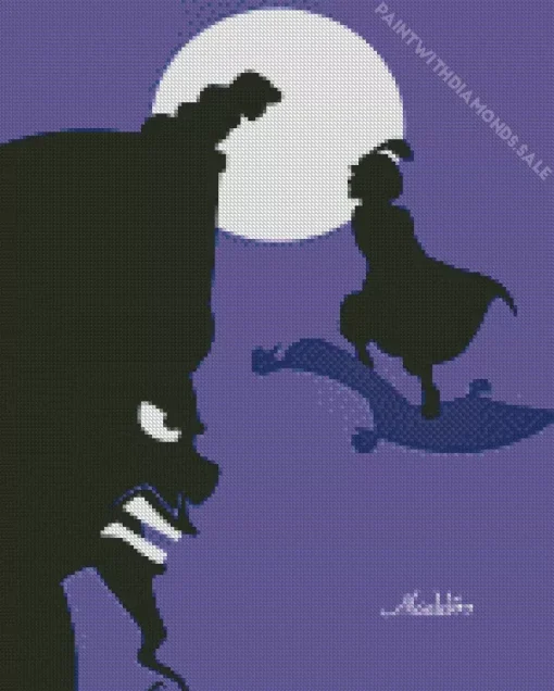 Aesthetic Aladdin Silhouette Diamond Painting