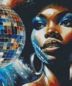 Afro Disco Ball Diamond Painting