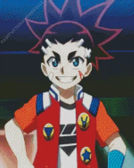 Aiger Akabane Beyblade Diamond Painting