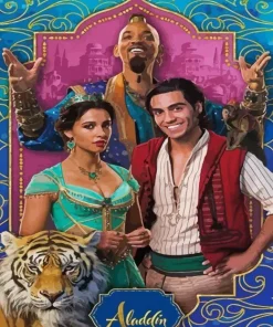 Aladdin And Jasmine Poster Diamond Painting