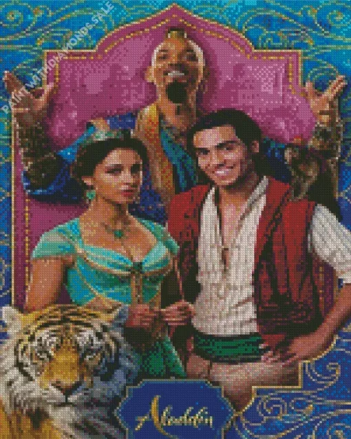 Aladdin And Jasmine Poster Diamond Painting