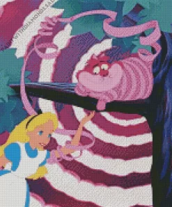 Alice And cheshire cat Diamond Paintings