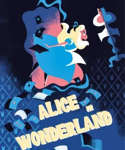 Alice In Wonderland Poster Diamond With Numbers