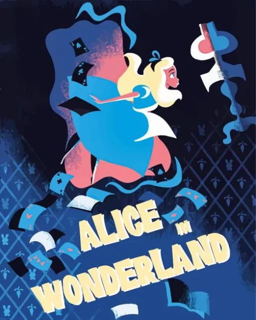 Alice In Wonderland Poster Diamond With Numbers