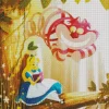 Alice With cheshire cat Diamond Paintings