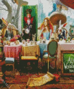 Alice In Wonderland Characters Art Diamond Painting