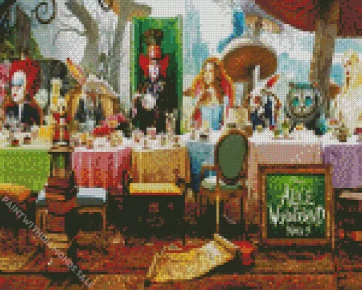 Alice In Wonderland Characters Art Diamond Painting