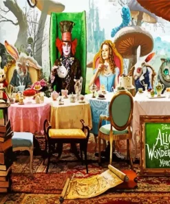 Alice In Wonderland Characters Art Diamond Painting