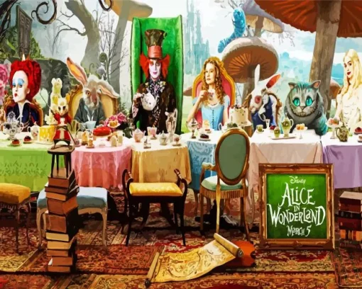 Alice In Wonderland Characters Art Diamond Painting