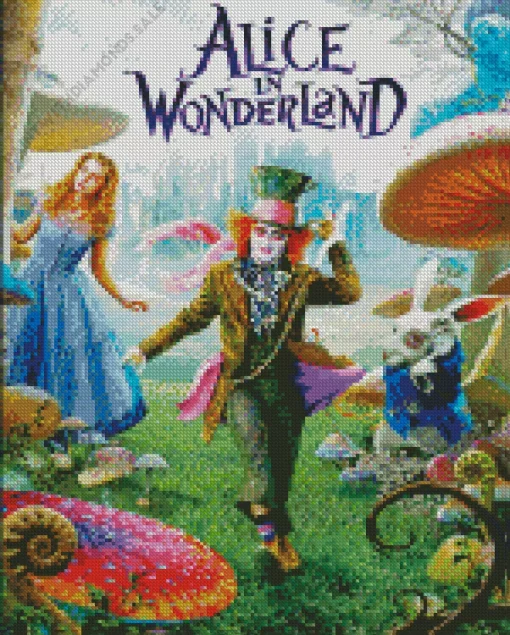 Alice In Wonderland Film Poster Art Diamond Painting